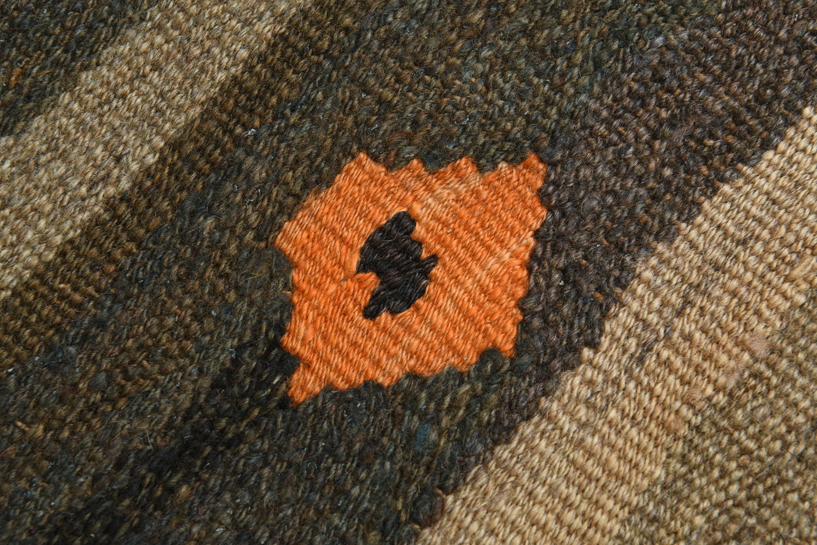 5'5x9'7 ft, BROWN STRIPED KILIM - 4