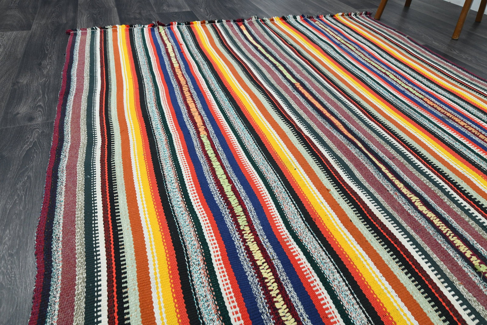 5.3x8.9 ft, TURKISH KILIM Rug - 3