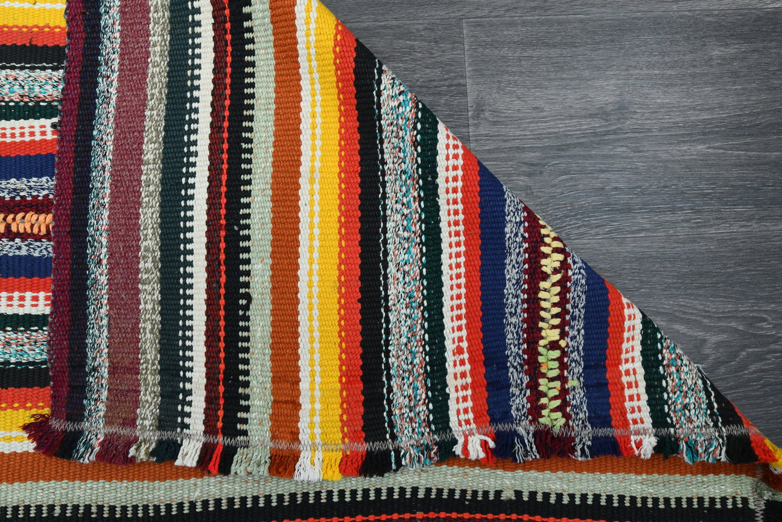 5.3x8.9 ft, TURKISH KILIM Rug - 7