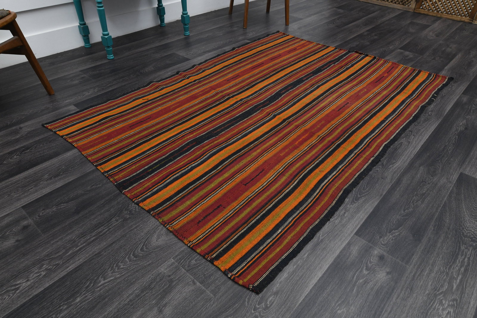 4.7x6.9 ft, TURKISH KILIM Rug - 2