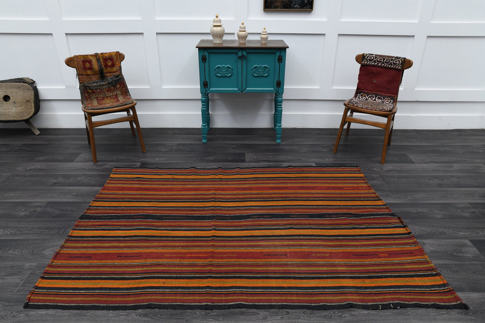 4.7x6.9 ft, TURKISH KILIM Rug - 3