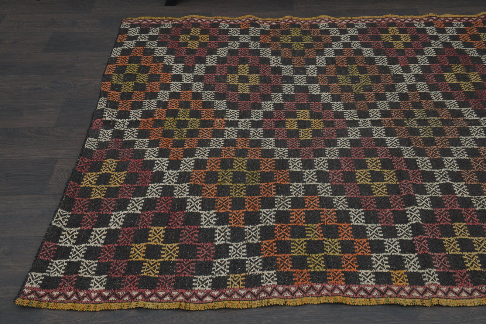 5x8 Kilim Flatweave Turkish Rug - 7