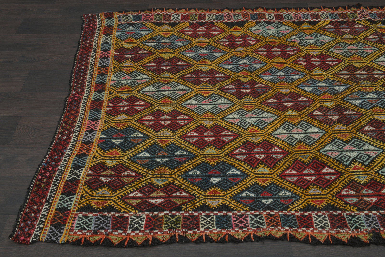 5x8 Kilim Flatweave Turkish Rug - 7