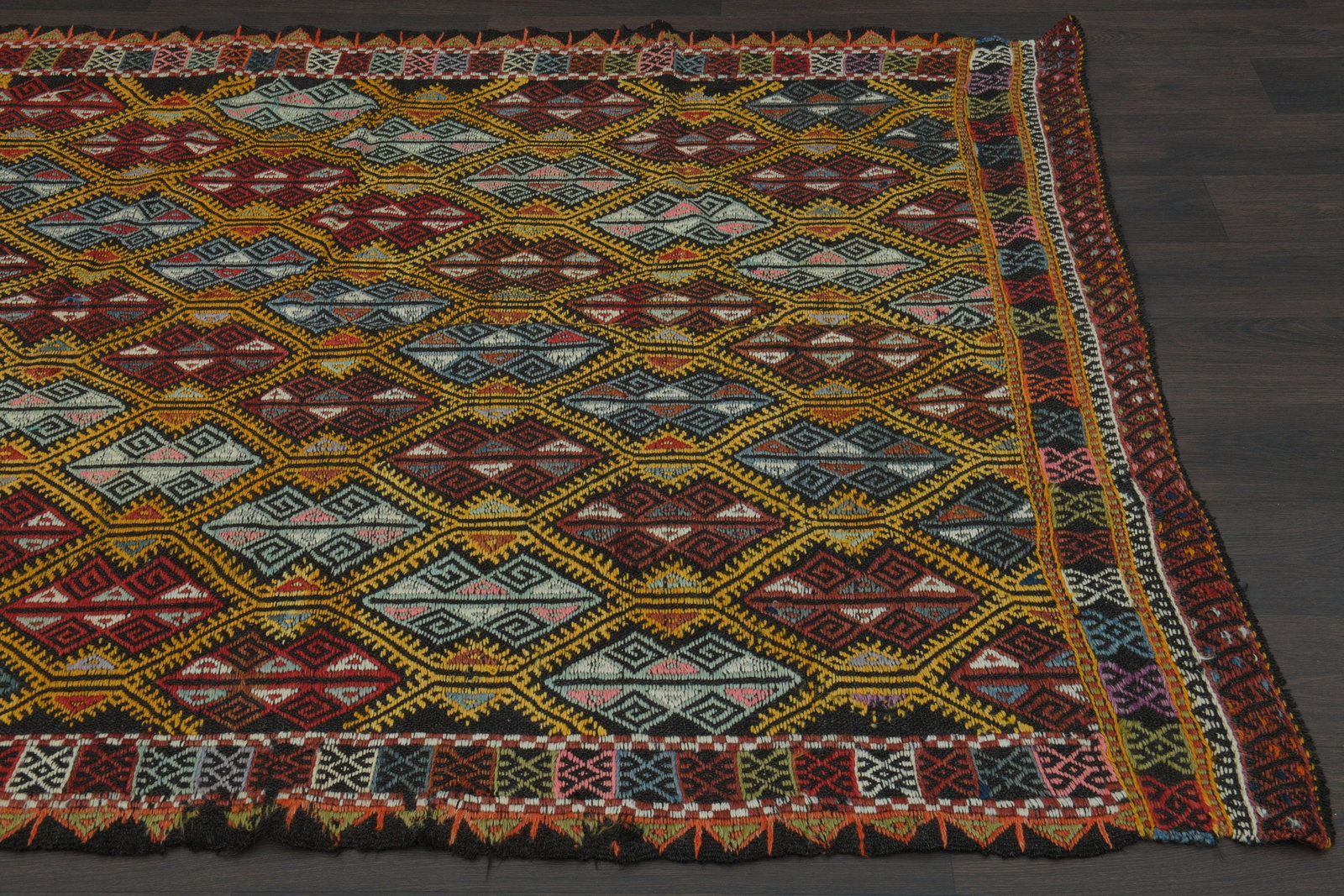 5x8 Kilim Flatweave Turkish Rug - 9