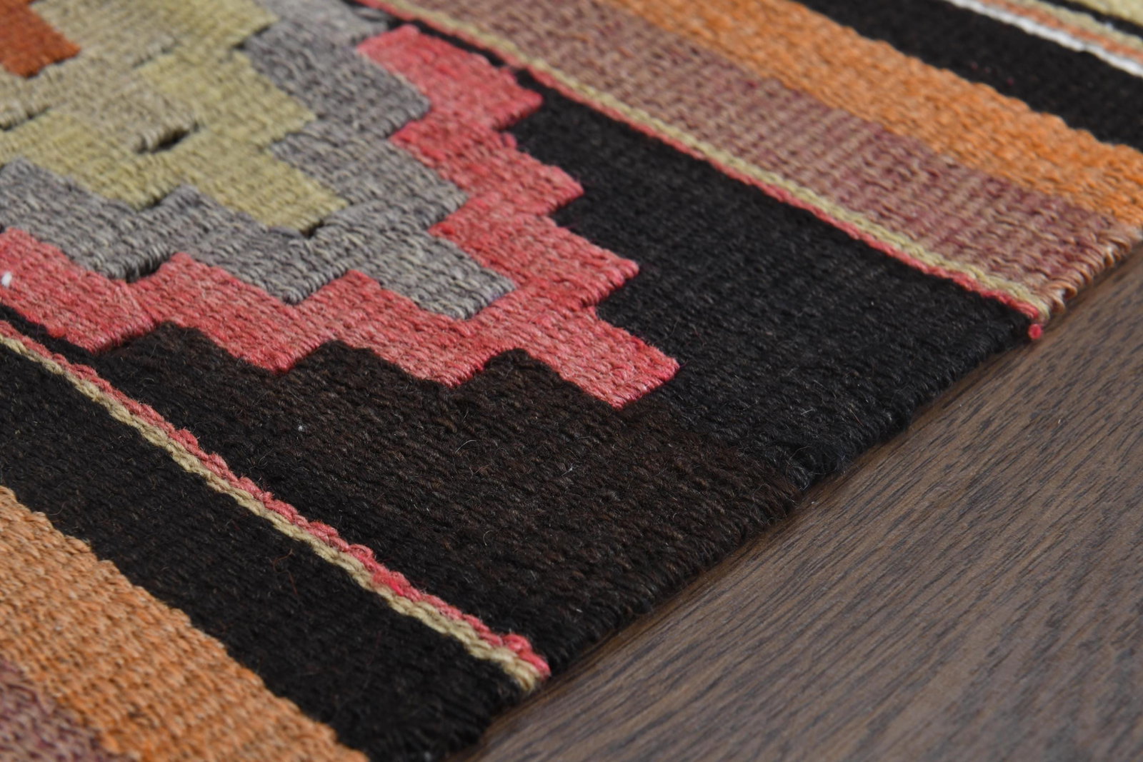2'5x13'4 ft, COLORFUL KILIM RUNNER - 2