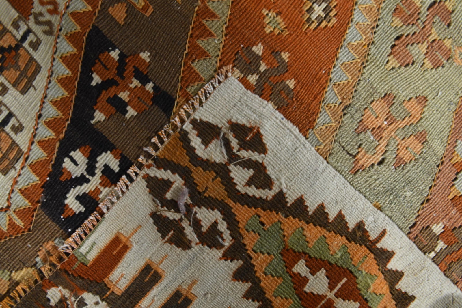 2'8x13'1 ft, STRIPED KILIM RUG, Turkish Vintage Runner - 2