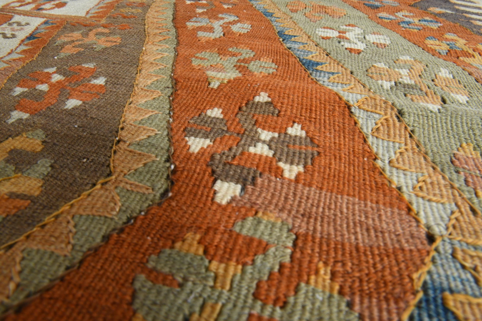 2'8x13'1 ft, STRIPED KILIM RUG, Turkish Vintage Runner - 3