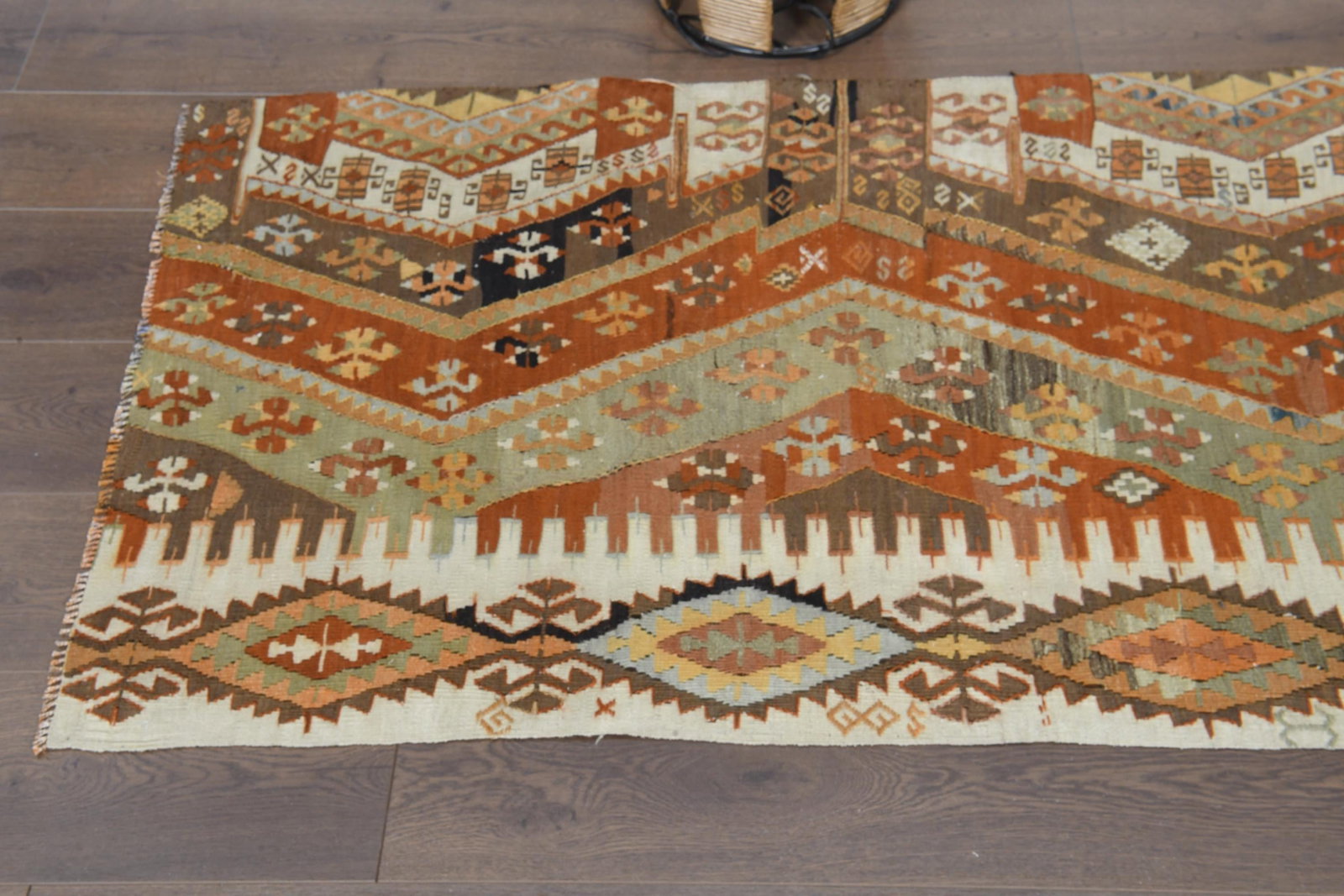2'8x13'1 ft, STRIPED KILIM RUG, Turkish Vintage Runner - 7