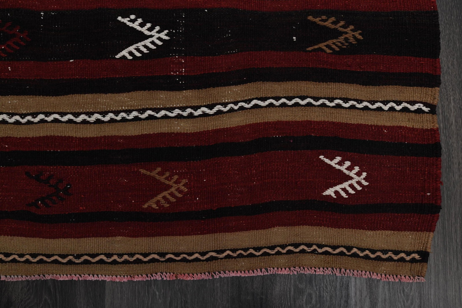 4.3x7.7 ft, TURKISH KILIM Rug - 8