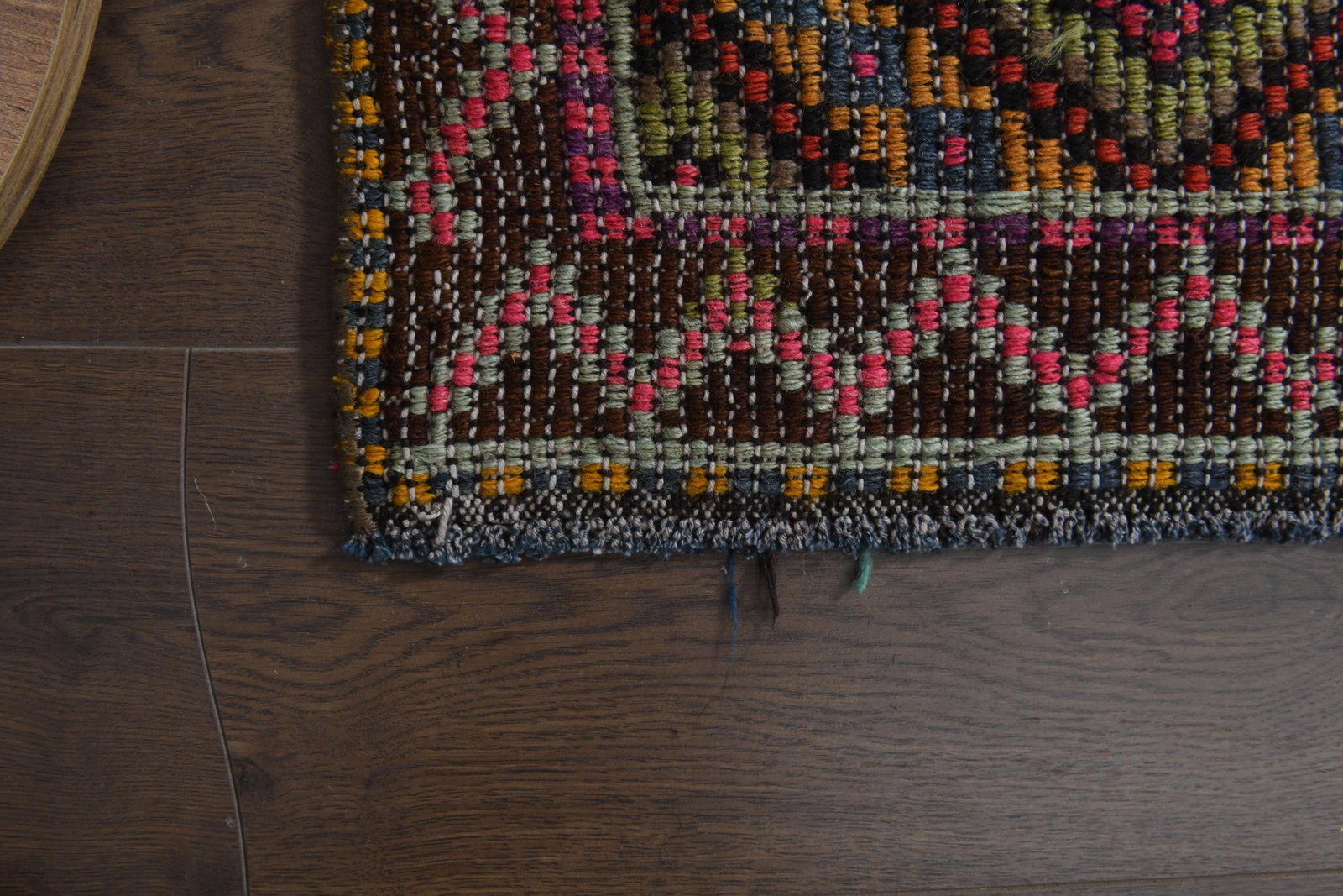 6'2x9'2 ft, ORANGE PINK KILIM, Boho Chic - 7