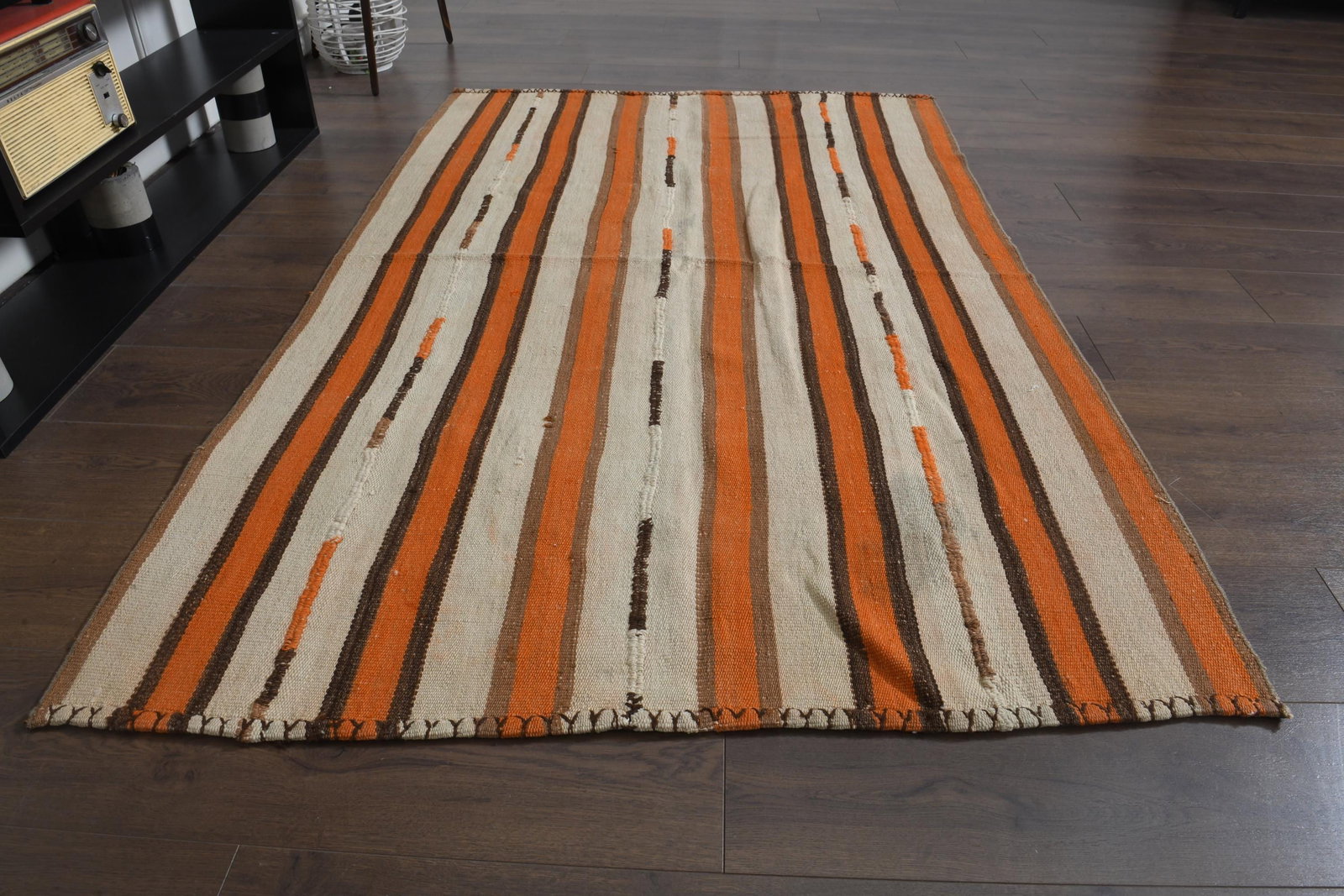 4x6.3 ft, COLORFUL KILIM RUG - 6