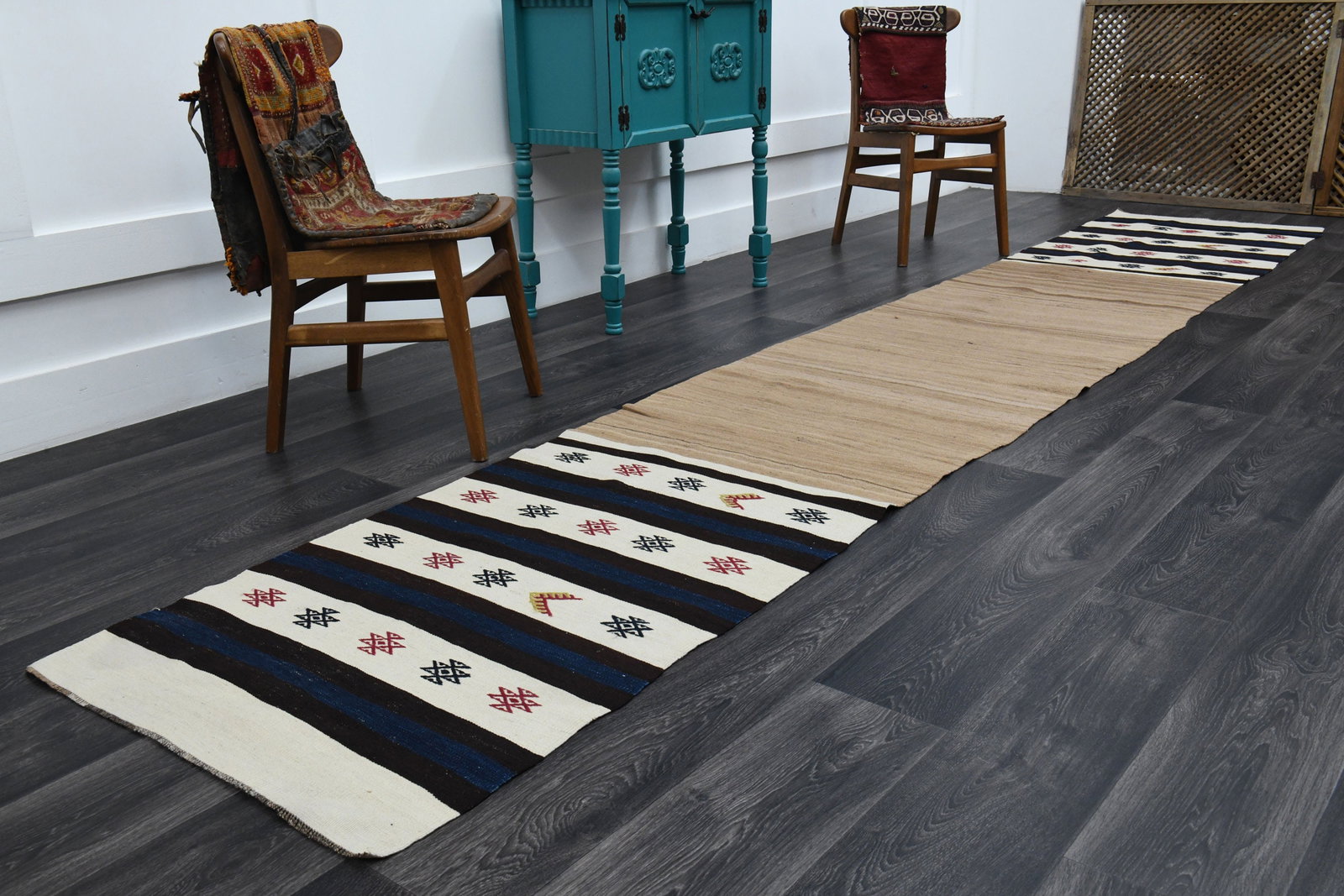 2.7x14.9 ft, TURKISH RUNNER RUG, Oushak (1 of 8)