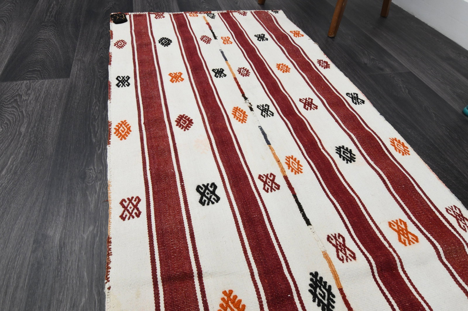 2.6x8 ft, TURKISH KILIM Runner - 3