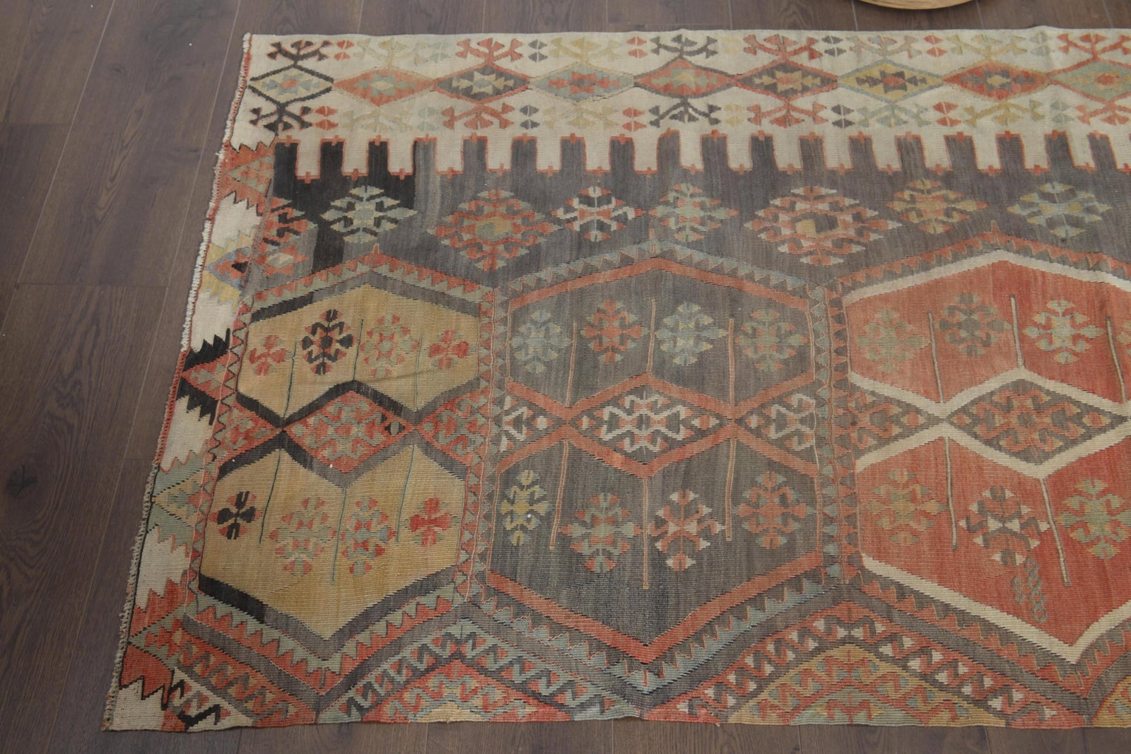 3'6x14'5 ft, BROWN TURKISH RUNNER, Runner - 2