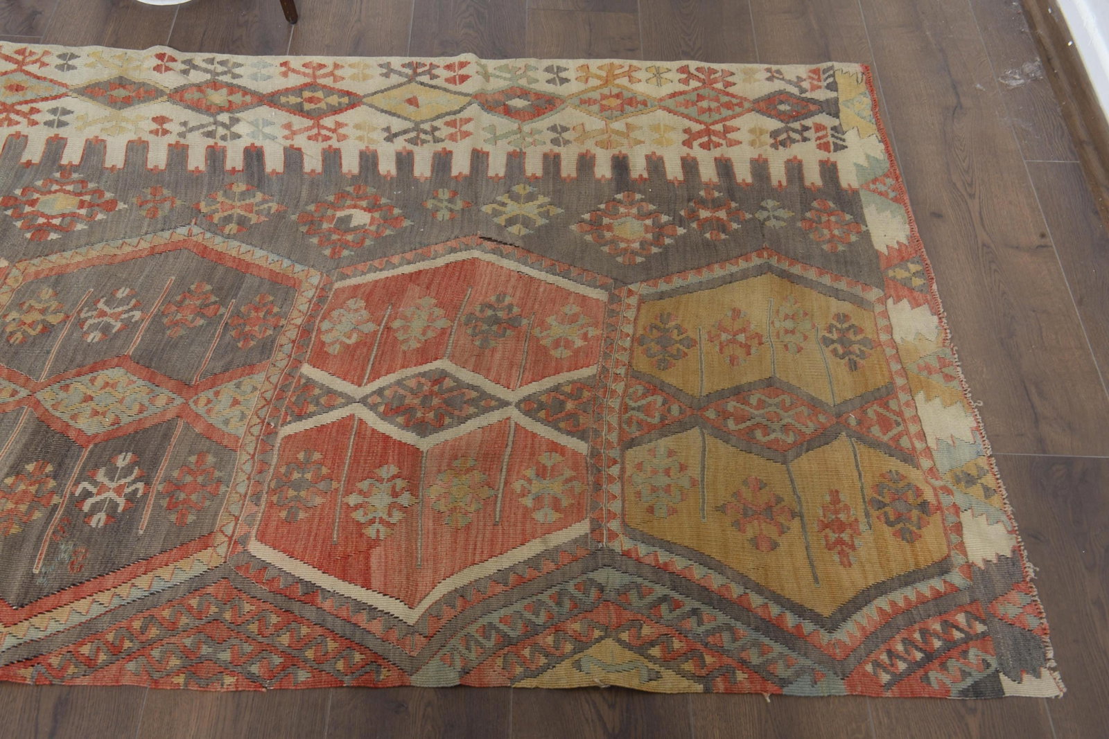 3'6x14'5 ft, BROWN TURKISH RUNNER, Runner - 8