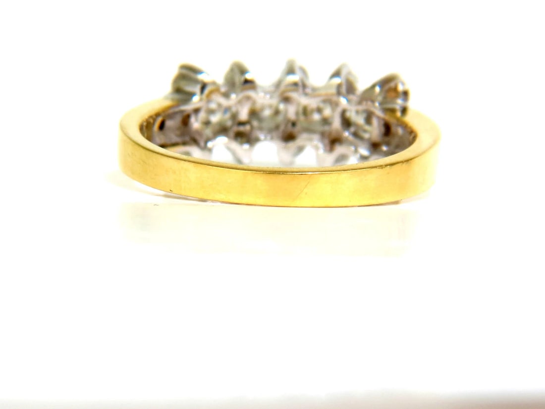 18KT GOLD 1.00CT NATURAL DIAMONDS CLUSTER BAND RING EXCELLENT CUTS** - 7