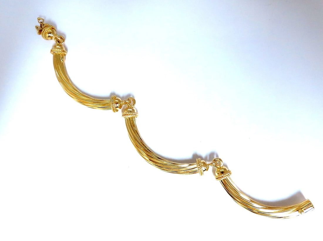 Byzantine Style Three Arched Bracelet 18kt 24.8 Grams 7 inch** - 3