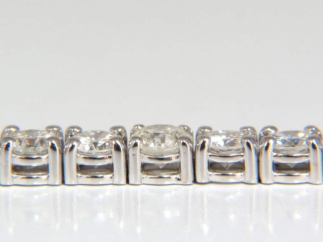 4.26ct natural diamonds graduated tennis bracelet 18kt gold F/G Vs** - 3