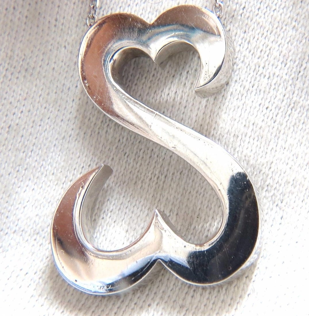 1.40ct natural diamonds double heart pendant 14kt 10658** - 3