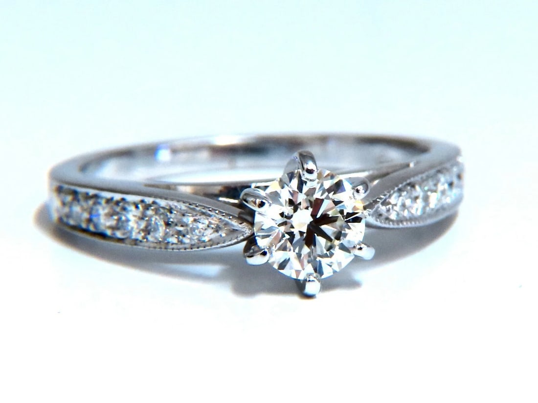 .50ct Natural Round Cut Diamond Ring H/VS 14kt gold** - 2