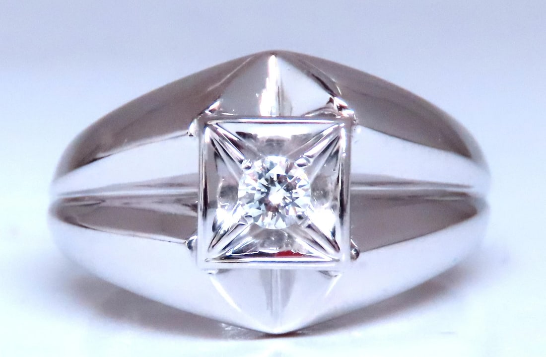 .15ct Natural Round Diamonds Mens Ring 14kt 12425** (1 of 5)