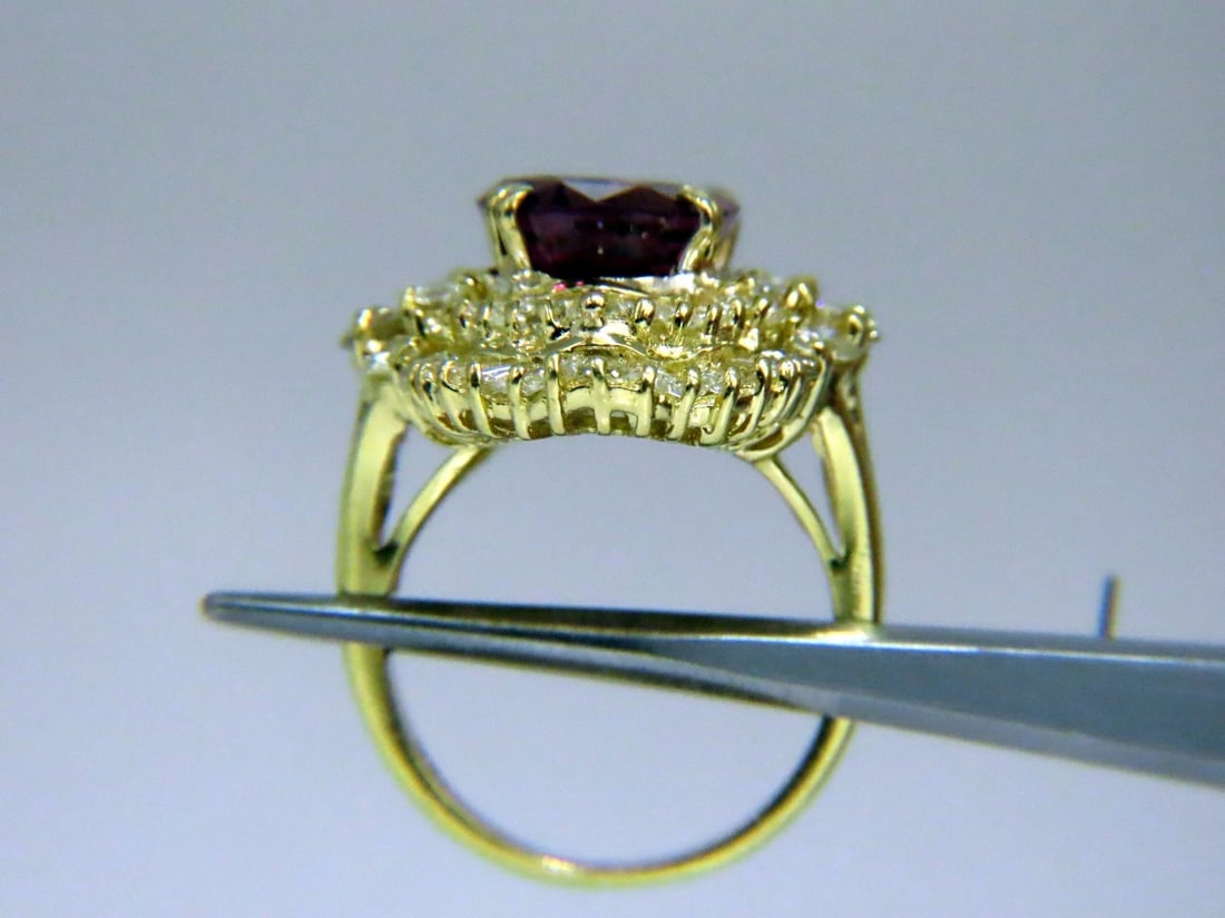 GIA Certified 8.12ct Natural No Heat Spinel 6.00ct Diamonds Ring 18Kt** - 5