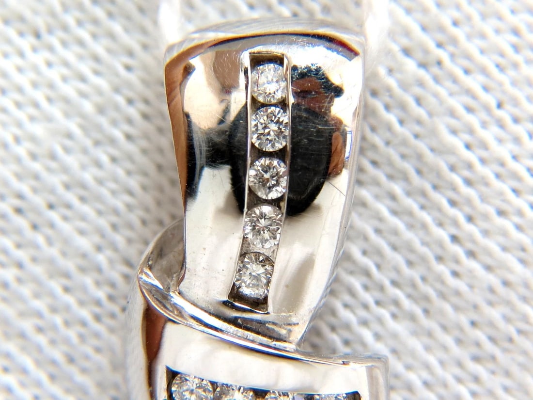 1.43CT TRILLIANT NATURAL DIAMONDS PENDANT / ENHANCER SLIDE OMEGA NECKLACE+** - 2