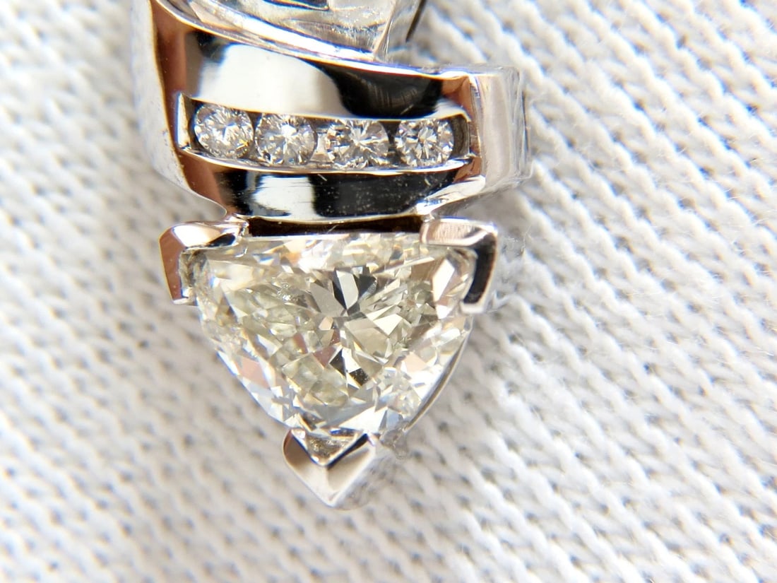 1.43CT TRILLIANT NATURAL DIAMONDS PENDANT / ENHANCER SLIDE OMEGA NECKLACE+** - 3