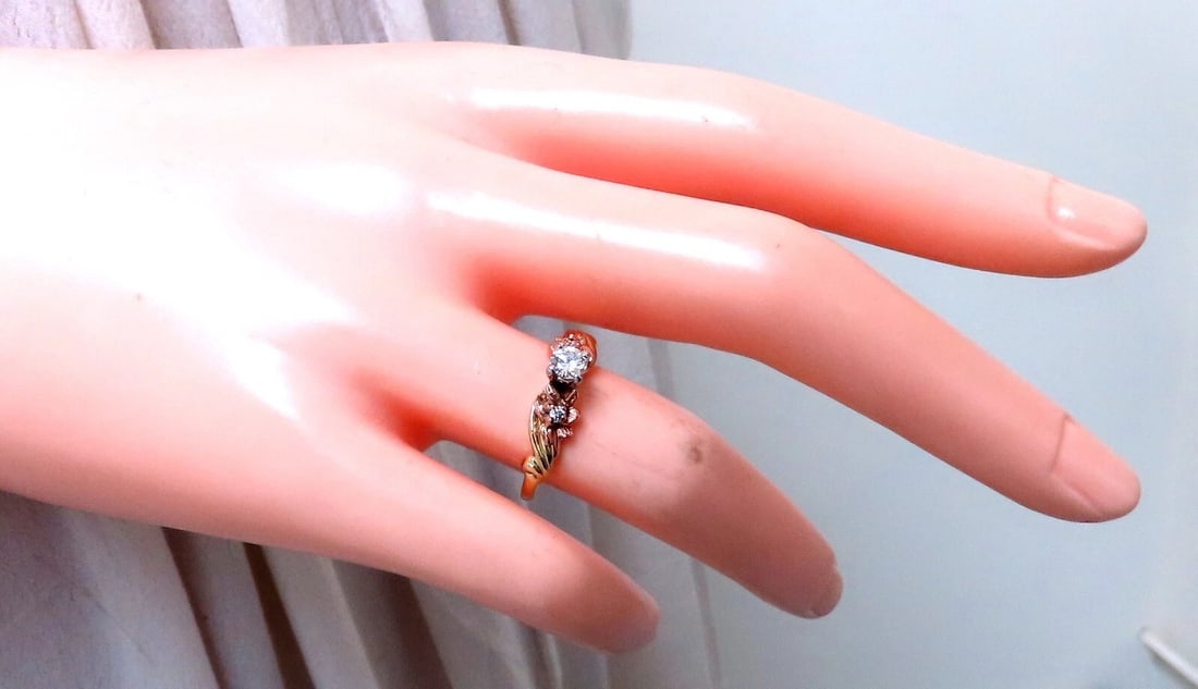 .22ct Natural Round Diamond Ring 14kt** - 5