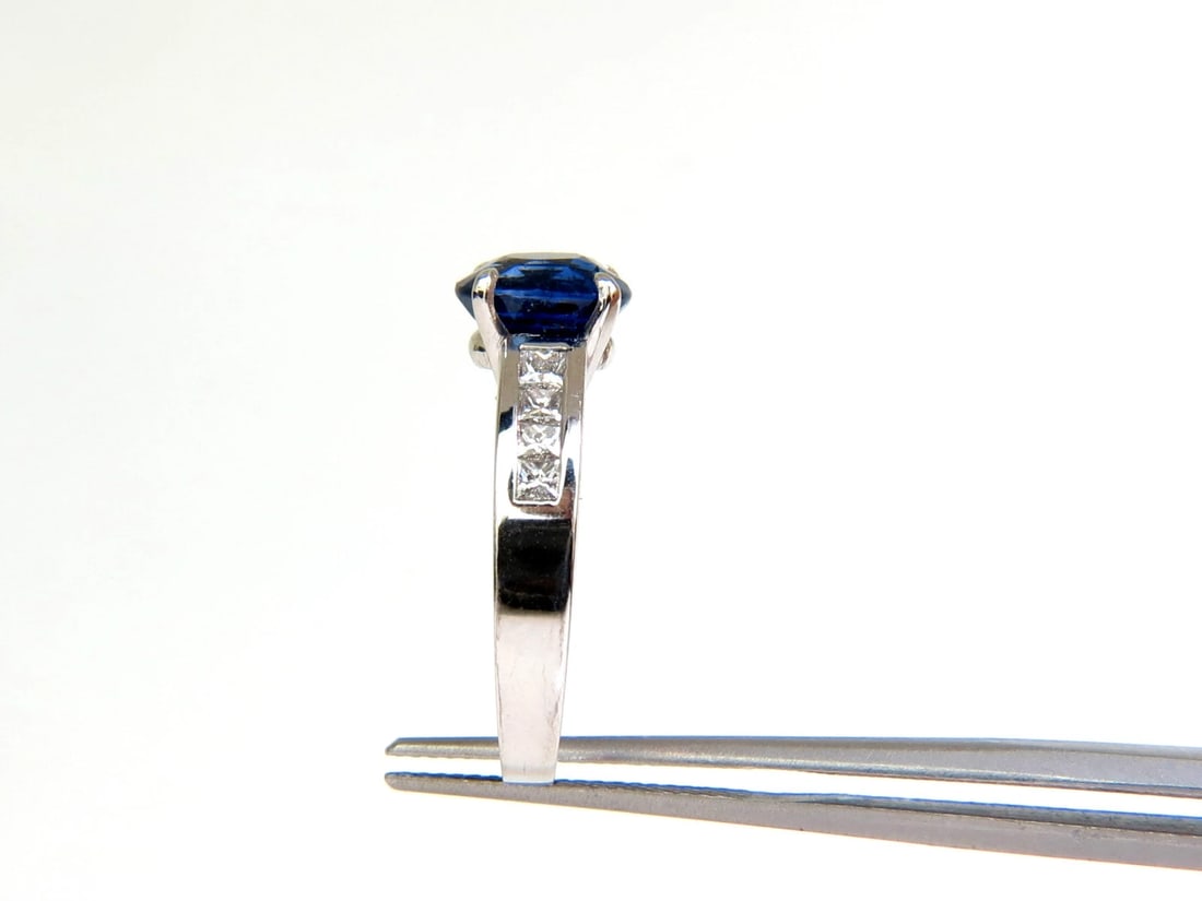 GIA NO HEAT 2.97CT NATURAL GEM BLUE SAPPHIRE DIAMOND RING UNHEATED 14KT ** - 6