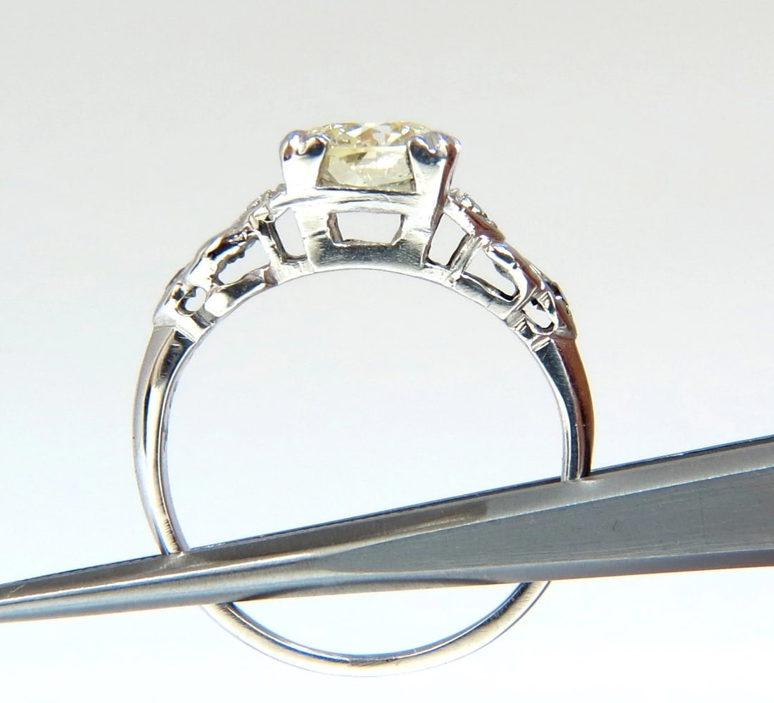 1.33ct vintage class old mine cut natural diamond engagement ring platinum** - 10