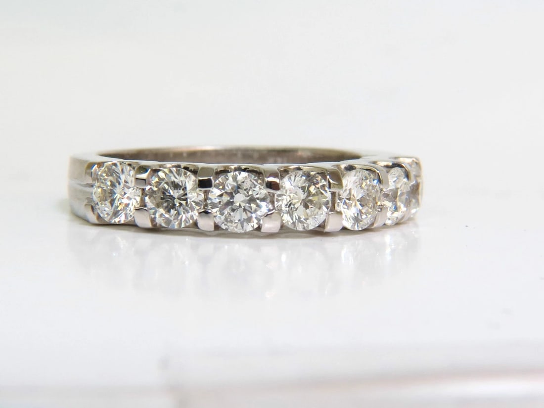 14KT GOLD 1.40CT NATURAL DIAMONDS "U" SHARING PRONG DIAMONDS RING** - 3