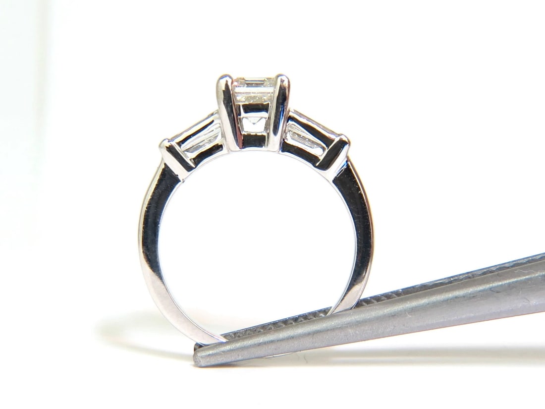 GIA CERTIFIED 1.06CT BRILLIANT EMERALD CUT NATURAL DIAMOND RING J/VVS2 ** - 6