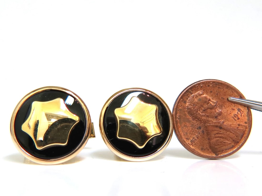UNISEX 14KT 17.7mm 3D CUFFLINKS A+ DETAIL 8.7 GRAMS** - 4