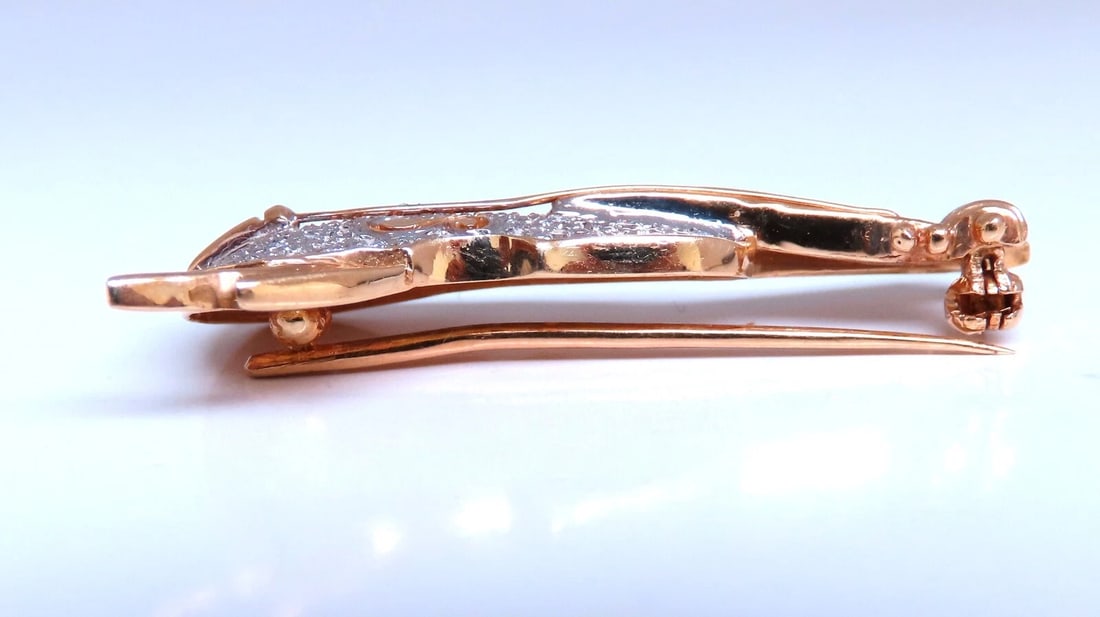 .60ct natural diamond Cello Violin Pin 14kt Gold** - 3