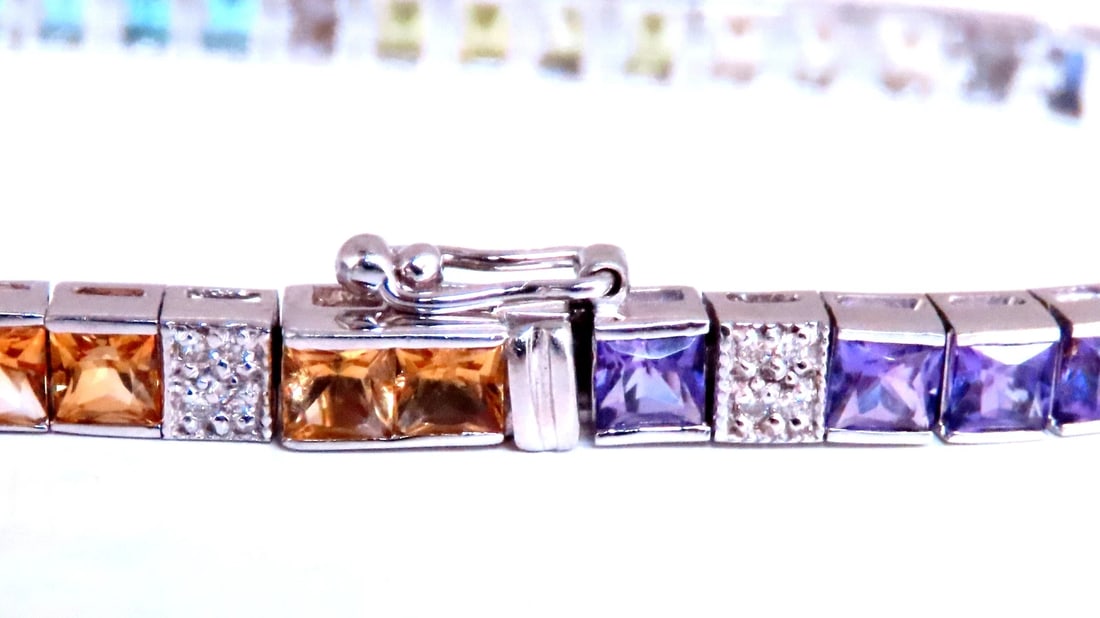 7ct semi-precious stones bracelet 14kt 12469** - 2