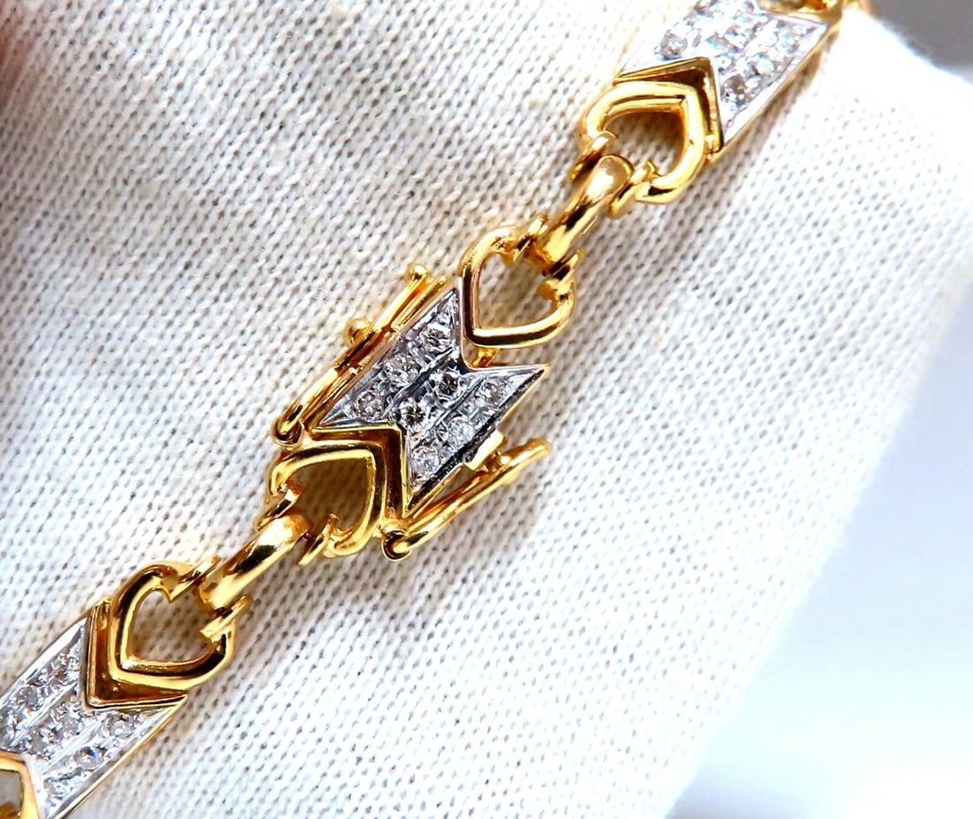 1.10ct Round Diamonds Greek Iconic Linked Bracelet 14kt gold** - 7