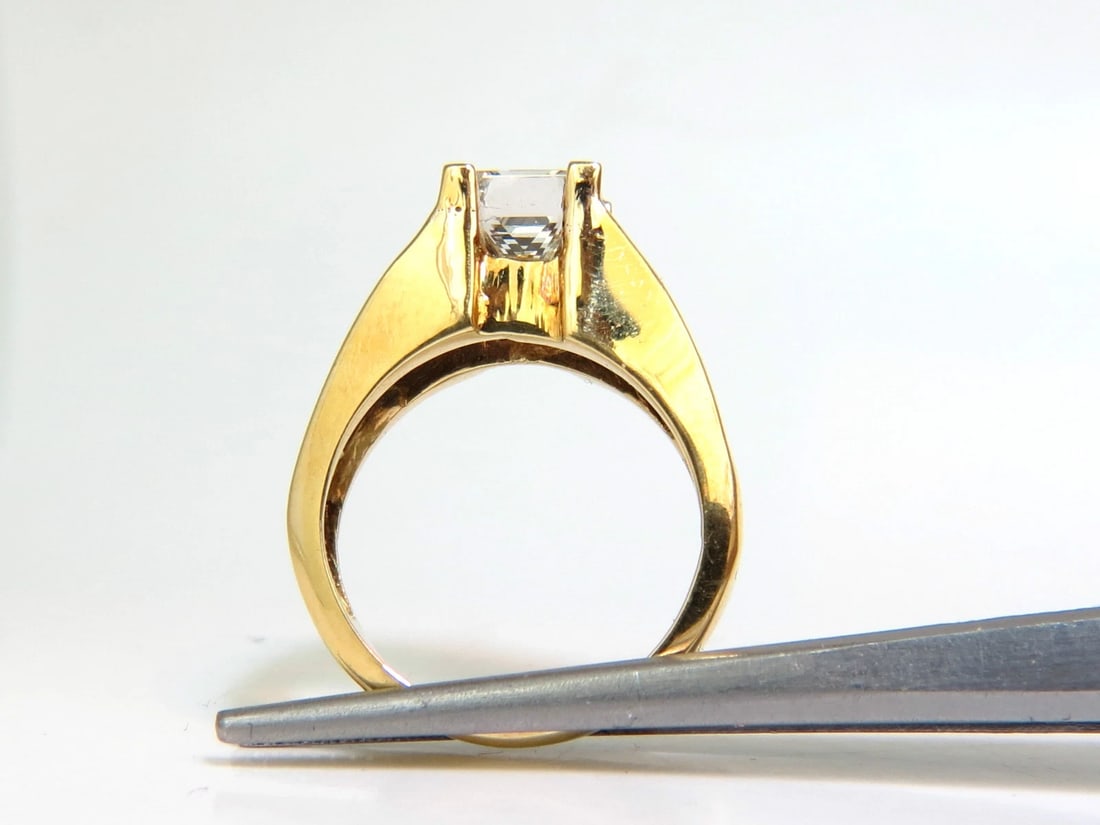 2.90CT 18KT NATURAL PRINCESS BAGUETTES DIAMONDS RING MODERN DECO *v - 7