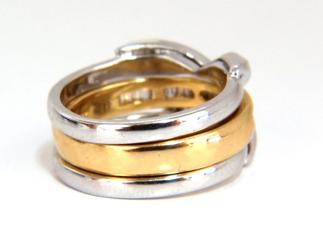 1.00ct Band & Insert Natural Diamonds X Ring 14kt** - 3