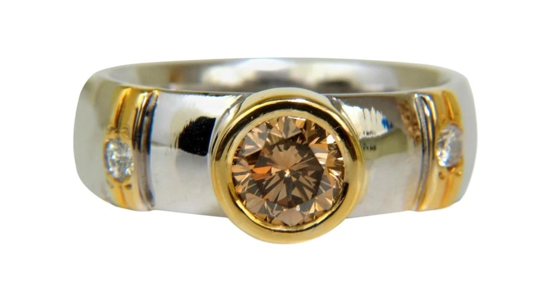 .90ct Natural Fancy Orange Brown Diamond Ring 14 Karat Solid 44717**: Title: .90ct Natural Fancy Orange Brown Diamond Ring 14 Karat Solid 44717** Description: .90ct Natural Fancy Orange Brown Diamond Ring 14 Karat Solid 44717** $3,300.00 PRODUCT DESCRIPTION .90ct.