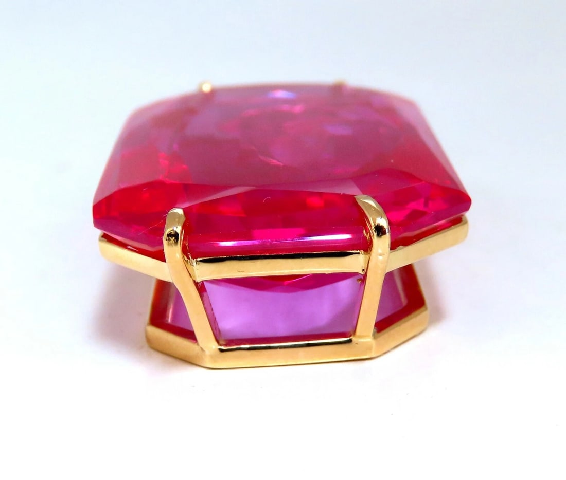 156ct GIA Certified Lab Pink Sapphire necklace 14kt ** - 9
