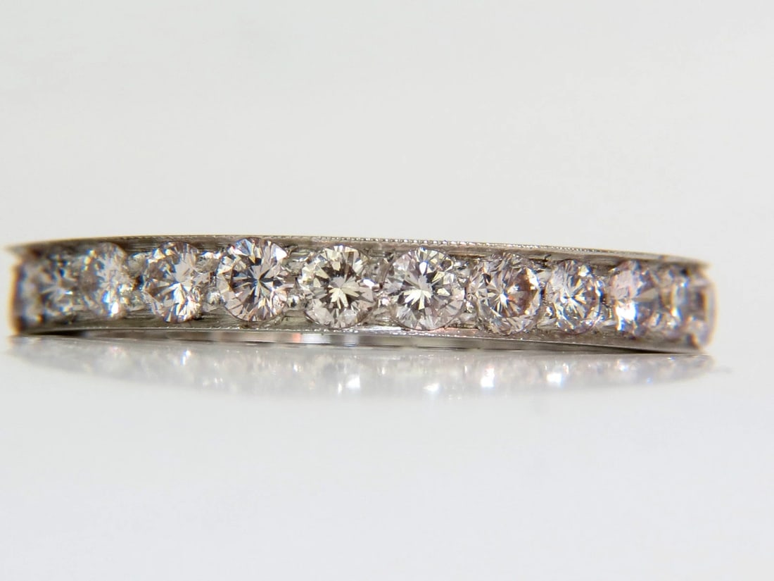1.70ct. NATURAL DIAMONDS ETERNITY RING 14KT F /SI SIZE 6.5 FULL CUTS** - 3
