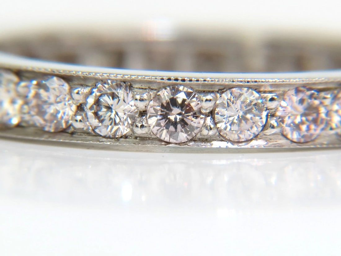 1.70ct. NATURAL DIAMONDS ETERNITY RING 14KT F /SI SIZE 6.5 FULL CUTS** - 4