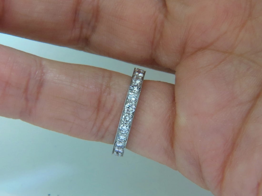 1.70ct. NATURAL DIAMONDS ETERNITY RING 14KT F /SI SIZE 6.5 FULL CUTS** - 6