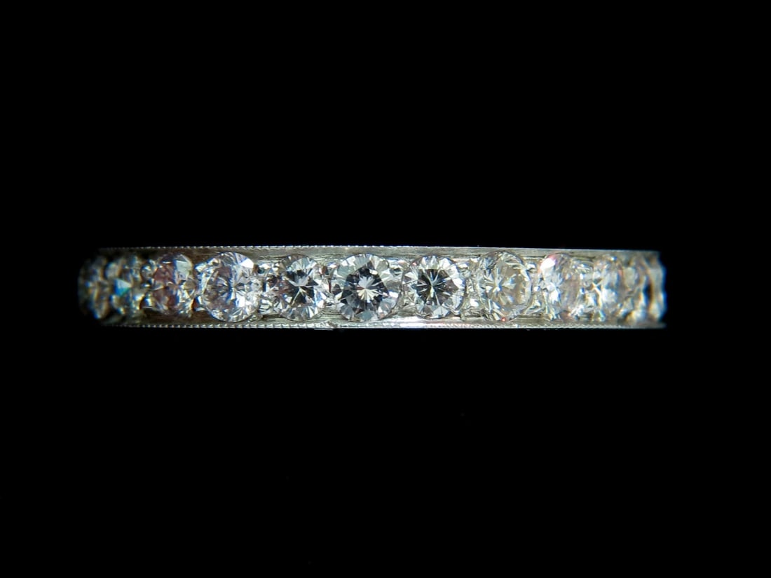 1.70ct. NATURAL DIAMONDS ETERNITY RING 14KT F /SI SIZE 6.5 FULL CUTS** - 7