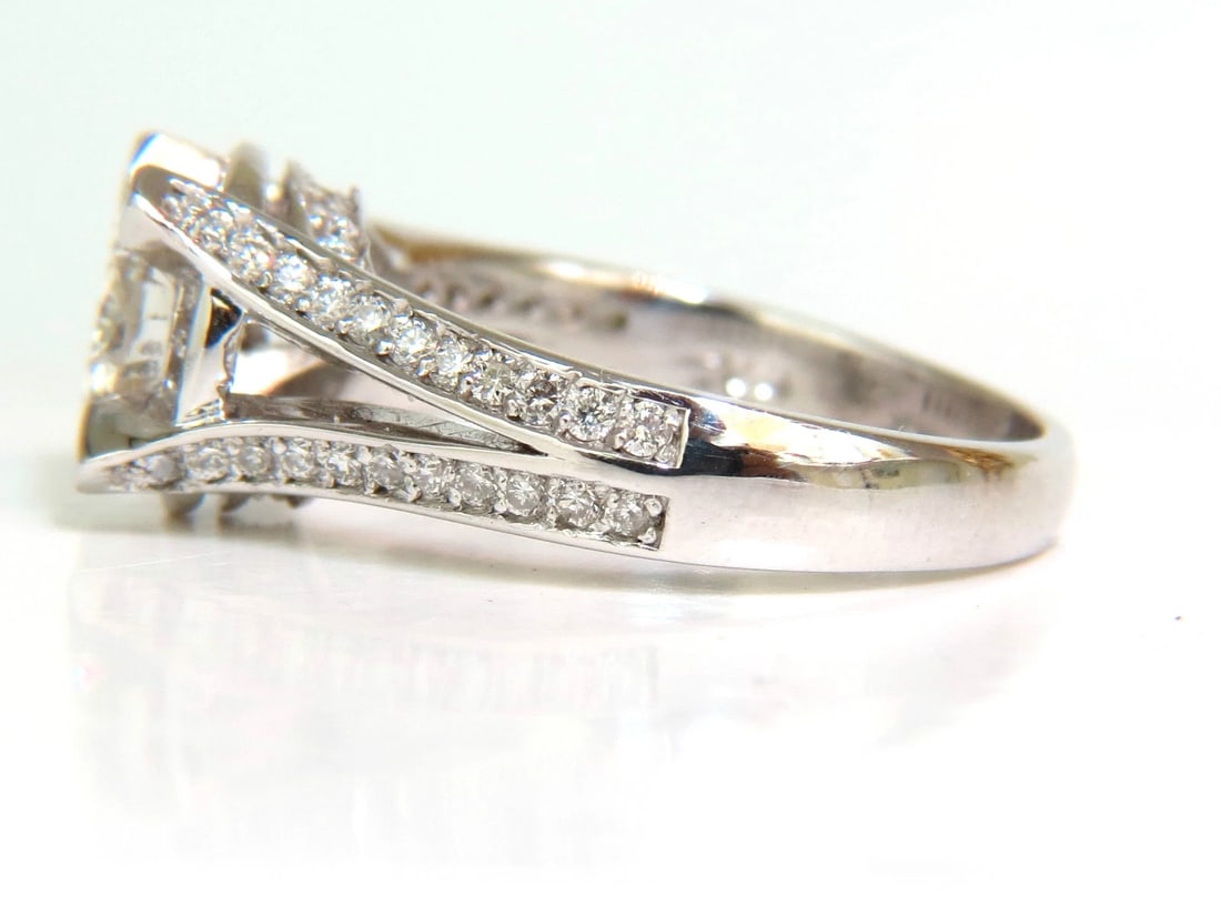 1.61CT ROUND BRILLIANT NATURAL DIAMOND RAISED CROWN RING 14kt *v - 6