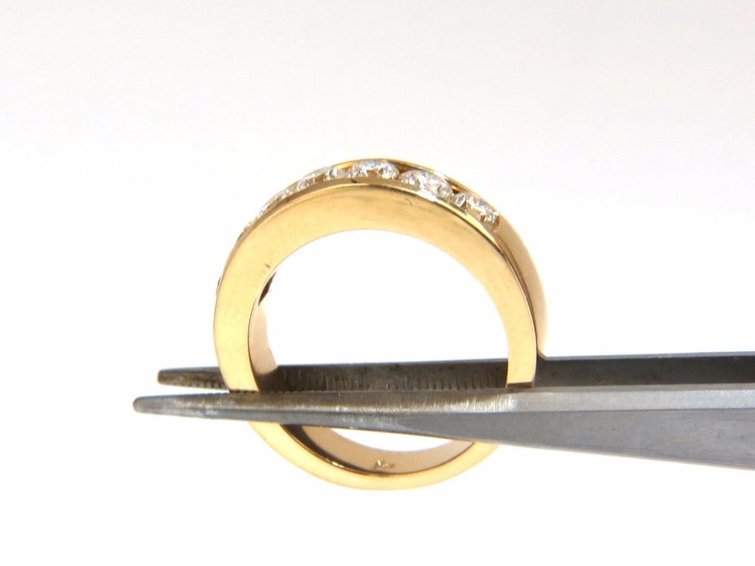 1.30ct natural round diamonds band 14kt gold H/Vs Classic** - 9
