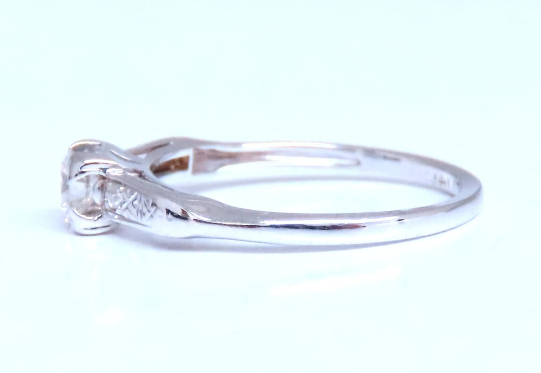 Petite Natural Diamond Engagement Ring 14kt Gold 12547** - 4