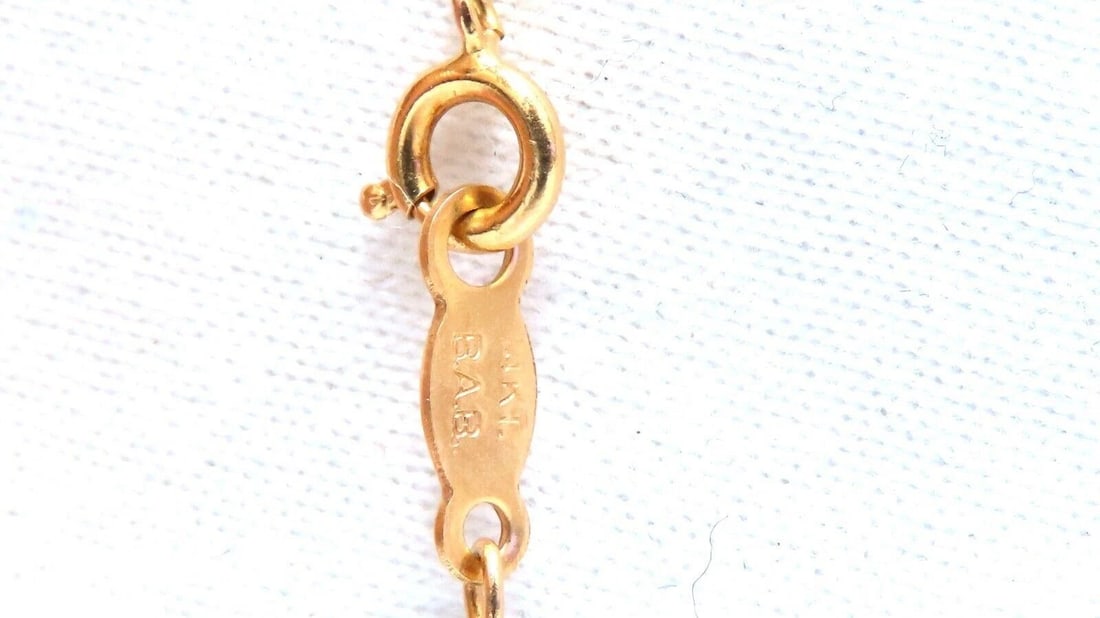 3ct pear cz solitaire necklace 14kt 11877** - 4