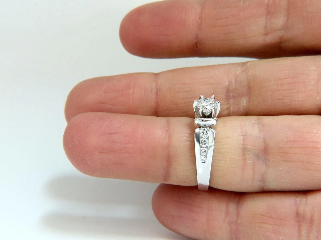 .87ct Natural Round Diamond Engagement Ring 14 Karat** - 6